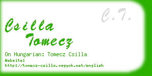 csilla tomecz business card